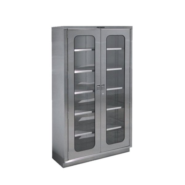 Pedigo O.R. Cabinet, 2 Door, Flat, Three Solid Shelves, 35-3/8"Wx18"Dx60"H P-8070
